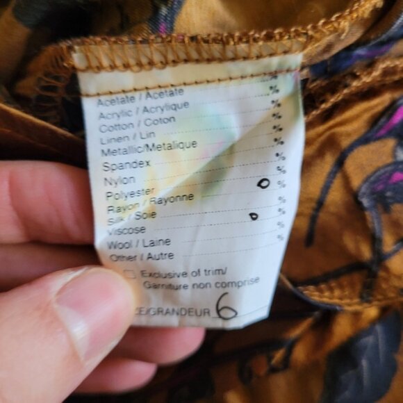 Allison wonderland floral jazz copper pants - Size 6 - Picture 6 of 7